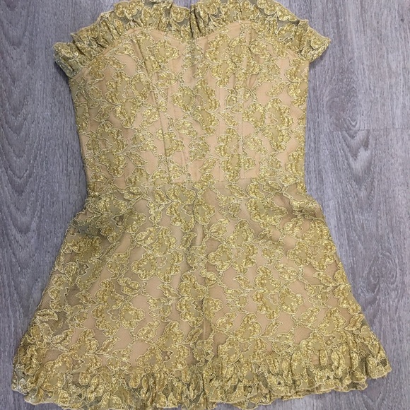 Betsey Johnson 1990’s Gold Cocktail Dress vintage - Picture 3 of 8